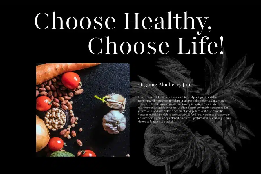 Website design concept for an organic food manufacturer featuring clean, natural visuals and eco-friendly branding elements – Graphic Design Clearwater Florida.